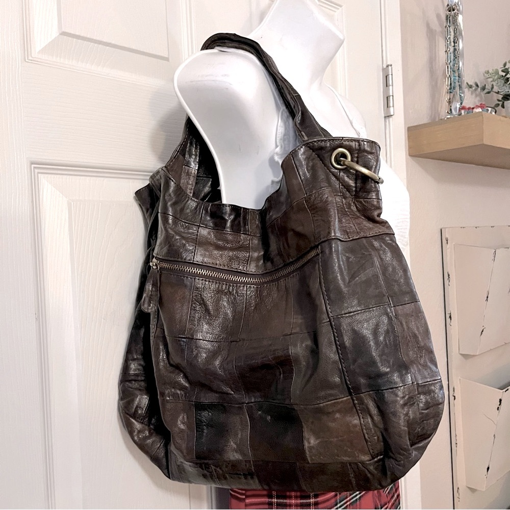 Elegant Patchwork Leather Tote